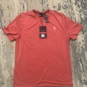 Spyder Men's Dry Fit Red Short Sleeve Tee NWT